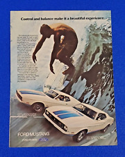 1972 FORD MUSTANG SPRINT DECOR OPTION ORIGINAL COLOR PRINT AD SHIPS FREE - WHITE picture