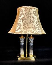 Waterford Bouillotte-style Parkmore Pattern Fine Cut Crystal Desk Lamps - MINT picture