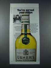 1975 Usher's Green Stripe Scotch Ad - You've Earned picture