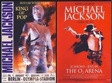 Lot 2 Retro Rock Band Artist Concert Advert POSTCARD: Michael Jackson picture