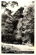 Chimney Rock Blue Ridge Parkway near Blowing Rock NC RPPC Photo Postcard 1940s picture