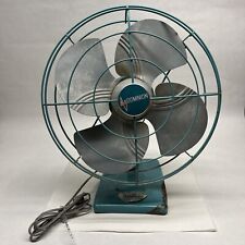 Vintage Dominion 14 Inch 2 Speed (High/Low) Oscillating Fan.  Works picture