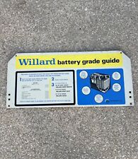Willard Battery Grade Guide Metal Store Display Island Gas & Oil Automobile Sign picture