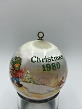 Vintage 1980 Hallmark Merry Christmas Teacher Satin Ornament  picture