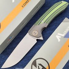 Maxace Goliath 2.0 Stonewashed K110 Blade Green G10 Titanium Bolsters MGL403 picture