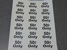  18 New 50 Cent Decal Sticker. Arcade Game, Skee Ball, Gambling, Vending picture