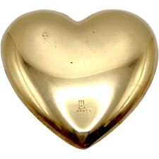 Vintage 1980s James Avery Solid Brass Heart Paperweight Not Engraved 8.5oz Gift picture