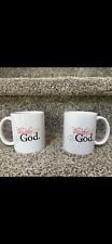 8 oz coffee cup set of 2. Great gift  spiritual. thanks to God. picture