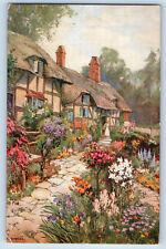 Postcard All in a Garden Fair Hampshire Painting c1910 Oilette Tuck Art picture