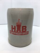 Vintage HENNINGER-BRAU Frankfurt beer stein mug Germany Kaiser pilsner  .5L 25O picture