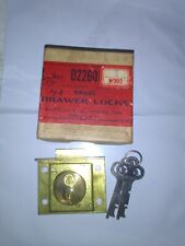 Antique Slot Machine Lock w/ 2 Keys Brass EAGLE STILL IN BOX LOOK  picture
