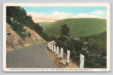 Postcard Mountain Scenery On Bucktail Trail Between Driftwood Pennsylvania 1935 picture