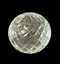 Cut Crystal Ball Sphere Clear Round Ball Paperweight 4.5” picture