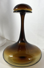 Tom Connally Greenwich Flint Craft Burnt Honey #1183 Decanter Mushroom MCM 13.5