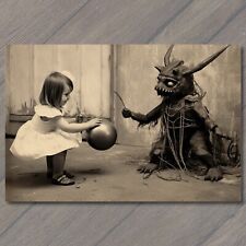 🎃👻POSTCARD: Weird Child Scary Vintage Halloween Monster Cult Unusual Unreal picture