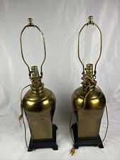 Pair Of Vintage Bronze Lamps 27.5 Inches Tall picture