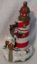 Vintage Battery Operated Electronic Santa's Musical Lighthouse. picture