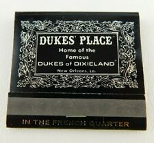 Dukes Place Dukes Of Dixieland LA Front Strike Unstruck Vintage Matchbook Ad picture