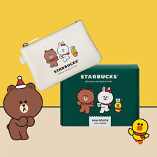 STARBUCKS x Line Friends Official White Key Chain Pouch / Purse / Card holder picture