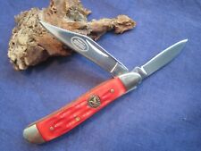 KENTUCKY CUTLERY Co. 2 Blade Serpentine Peanut RED Bone Pocket Knife EAGLE EDGE picture