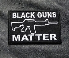 BLACK GUNS MATTER HOOK FASTENER PATCH (B/W) picture