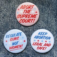 PRO-CHOICE BUTTON SET (2.25”) - pin badge abortion reproductive rights feminist picture