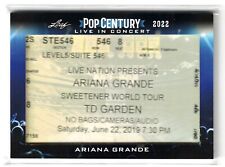2022 Leaf Metal Pop Century Live In Concert TICKET Relic Ariana Grande 2019 picture