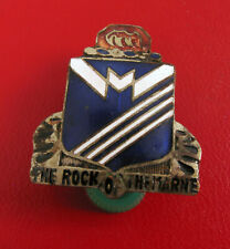 WWII ERA THE ROCK OF THE MARNE BADGE PIN INSIGNIA MEDAL ALL ORIGINAL ENAMEL  picture