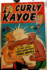 VTG 1940-50s CURLY KAYOE #8 TEN CENT COMIC BOOK GOLDEN AGE BOXING COVER SAM LEFF picture