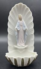 VTG Lefton Madonna Holy Water Font Wall Art Porcelain Virgin Mary Religious picture