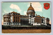 Jackson MS-Mississippi, State Capitol, Antique, Vintage c1910 Souvenir Postcard picture