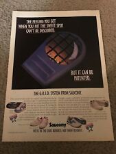 1992 SAUCONY GRID Athletic Shoes Poster Print Ad CONTROL SL INSTEP FIT SLAM 9000 picture
