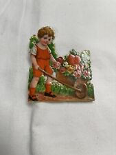 Vintage Valentine Diecut Card 1930s 1920s Gardener picture