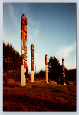 Vintage Postcard Totem Park Klawock Alaska 1987 picture