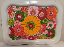 Vintage 60s Hippie Metal TV/Lap Tray Psychedelic MCM Flower Power picture