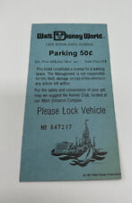 Walt Disney World 50 Cent Blue Parking Lot Ticket ~ Vintage Disney Collectible picture