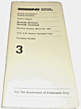 JULY 1987 NORFOLK & WESTERN NS NORFOLK TERMINAL DIVISION EMPLOYEE TIMETABLE #3 picture