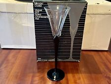 VINTAGE MIKASA VOGUE ONYX CLEAR STEMWARE- FLUTED CHAMPAGNE GLASSES picture