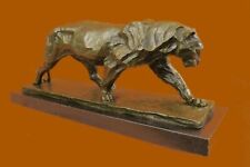Bugatti  African Lioness Wildlife Animal Bronze Statue Marble Figure Figurine NR picture