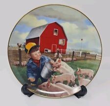Danbury Mint Plate Piglet Roundup Collectible  E857 Limited Edition Farmhands  picture