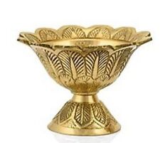 Indian Traditional Brass Devdas Engraved Design  Oil Lamp  For Pooja 1 Pcs picture
