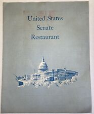 US Senate Menu-June 25, 1966 with famous bean soup recipe on back picture