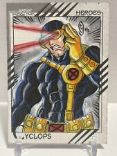 2015 Marvel Fleer Retro Cyclops 1 Of 1 Sketch Card Artist Signed. JucyLande Jr picture