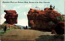 Postcard Steamboat Rock and The Balance Rock Garden of Gods Colorado [ww] picture