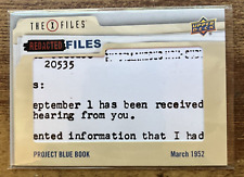 2019 X-Files UFOs and Aliens Redacted Files Achievement Project Blue Book RF-27 picture