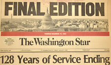 1981 The Washington Star Final Edition Washington DC Vintage Newspaper picture