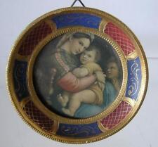 Antique Italian Madonna della Seggiola Print  Raffaello Sanzio mini framed 4