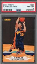 Stephen Curry 2009 Panini Basketball Rookie Card RC #357 Graded PSA 8 picture