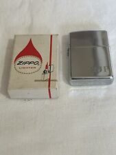 Vintage 1968 Zippo Lighter Plain Chrome In Box Working Condition picture