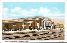 Union Pacific Station, North Platte, Nebraska - 1946 w/b Postcard - Railroad picture